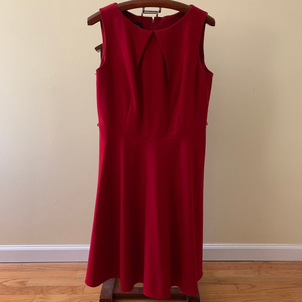Red Alyx Sleeveless Sheath Dress with Belt